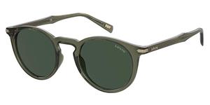 LEVIS LV 5019/S | Herren-Sonnenbrille | Panto | Fassung: Kunststoff Grün | Glasfarbe: Grau