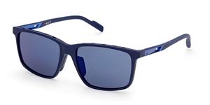 ADIDAS SP0050 | Herren-Sonnenbrille | Eckig | Fassung: Kunststoff Blau | Glasfarbe: Grau / Blau