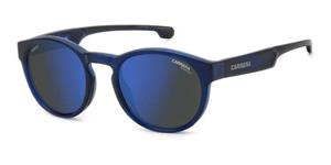 CARRERA CARDUC 012/S | Herren-Sonnenbrille | Panto | Fassung: Kunststoff Blau | Glasfarbe: Grau / Blau