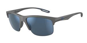 EMPORIO ARMANI EA4188U | Herren-Sonnenbrille | Eckig | Fassung: Kunststoff Grau | Glasfarbe: Grau / Blau