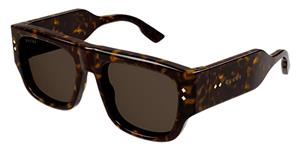 GUCCI GG1262S | Herren-Sonnenbrille | Eckig | Fassung: Kunststoff Havanna | Glasfarbe: Braun