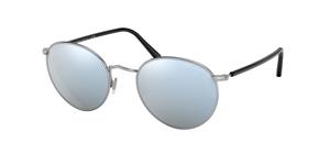 POLO RALPH LAUREN RL7076 | Herren-Sonnenbrille | Rund | Fassung: Mineral Silberfarben | Glasfarbe: Grau / Grün / Silberfarben