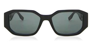 KARL LAGERFELD KL6085S | Damen-Sonnenbrille | Mehreckig | Fassung: Kunststoff Schwarz | Glasfarbe: Grau