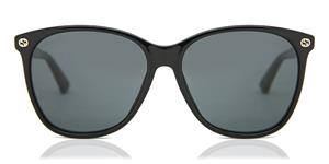 GUCCI GG0024S | Damen-Sonnenbrille | Butterfly | Fassung: Kunststoff Schwarz | Glasfarbe: Grau