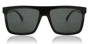 BOSS 1440/S | Herren-Sonnenbrille | Eckig | Fassung: Kunststoff Schwarz | Glasfarbe: Grau