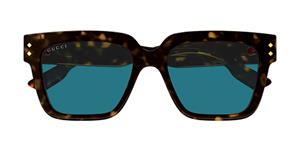 GUCCI GG 1084 S | Damen-Sonnenbrille | Eckig | Fassung: Kunststoff Schwarz | Glasfarbe: Blau