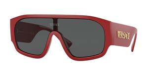 VERSACE VE4439 | Damen-Sonnenbrille | Monoscheibe | Fassung: Kunststoff Rot | Glasfarbe: Grau