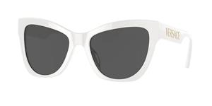 VERSACE VE4417U | Damen-Sonnenbrille | Butterfly | Fassung: Kunststoff Beige | Glasfarbe: Grau