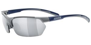 uvex Sportstyle 114 Sportbrille Farbe: 5416 rhino/deep space mat, litemirror silver/litemirror orange/clear)