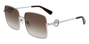 LONGCHAMP LO162S | Damen-Sonnenbrille | Eckig | Fassung: Kunststoff Braun | Glasfarbe: Braun