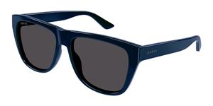GUCCI GG1345S | Herren-Sonnenbrille | Eckig | Fassung: Kunststoff Blau | Glasfarbe: Grau