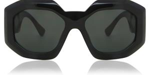 VERSACE VE4424U | Damen-Sonnenbrille | Mehreckig | Fassung: Kunststoff Schwarz | Glasfarbe: Grau