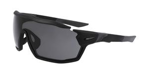 NIKE SHOW X RUSH DZ7368 | Unisex-Sonnenbrille | Monoscheibe | Fassung: Kunststoff Schwarz | Glasfarbe: Grau