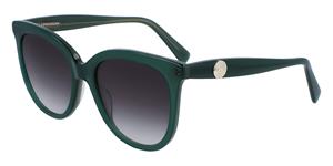 LONGCHAMP LO731S | Damen-Sonnenbrille | Butterfly | Fassung: Kunststoff Grün | Glasfarbe: Braun