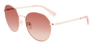 LONGCHAMP LO101S | Damen-Sonnenbrille | Rund | Fassung: Kunststoff Rosa | Glasfarbe: Rot