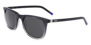 ZEISS ZS22509S | Unisex-Sonnenbrille | Eckig | Fassung: Kunststoff Grau | Glasfarbe: Grau