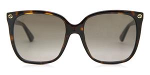 guccieyewear Gucci Eyewear Sonnenbrillen für Frauen GG0022S 003 Havana-Brown