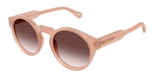 Chloé CHLOE CH0158S | Damen-Sonnenbrille | Panto | Fassung: Kunststoff Orange | Glasfarbe: Braun