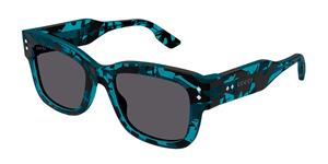 GUCCI GG1217S | Herren-Sonnenbrille | Eckig | Fassung: Kunststoff Havanna | Glasfarbe: Grau