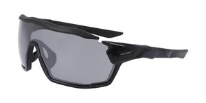 NIKE SHOW X RUSH DZ7368 | Unisex-Sonnenbrille | Monoscheibe | Fassung: Kunststoff Schwarz | Glasfarbe: Grau