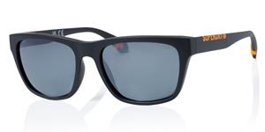 SUPERDRY 5009 | Unisex-Sonnenbrille | Eckig | Fassung: Kunststoff Schwarz | Glasfarbe: Grau