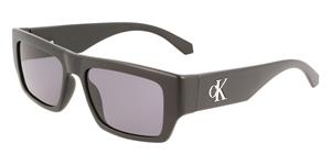 CALVIN KLEIN CKJ22635S | Unisex-Sonnenbrille | Eckig | Fassung: Kunststoff Schwarz | Glasfarbe: Grau