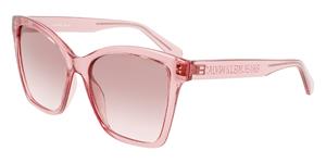 CALVIN KLEIN CKJ21627S | Damen-Sonnenbrille | Butterfly | Fassung: Kunststoff Rosa | Glasfarbe: Braun