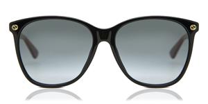 GUCCI GG0024S | Damen-Sonnenbrille | Butterfly | Fassung: Kunststoff Schwarz | Glasfarbe: Grau