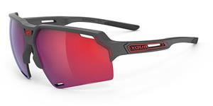 RUDY PROJECT SP743838 DELTABEAT | Unisex-Sonnenbrille | Eckig | Fassung: Kunststoff Schwarz | Glasfarbe: Rot