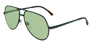 Lacoste Unisex Signature 101 Pilot-Sonnenbrille aus Metall - MATTE GREEN 