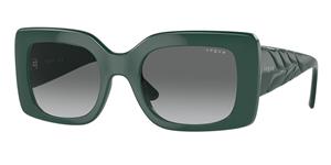 VOGUE VO5481S | Damen-Sonnenbrille | Eckig | Fassung: Kunststoff Grün | Glasfarbe: Grau