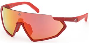 ADIDAS SP0041 | Unisex-Sonnenbrille | Monoscheibe | Fassung: Kunststoff Rot | Glasfarbe: Rot