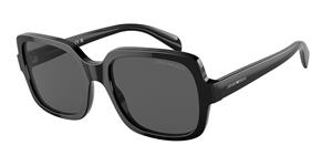 EMPORIO ARMANI EA 4195 | Damen-Sonnenbrille | Eckig | Fassung: Kunststoff Schwarz | Glasfarbe: Grau