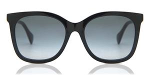 GUCCI GG1071S | Damen-Sonnenbrille | Butterfly | Fassung: Kunststoff Schwarz | Glasfarbe: Grau