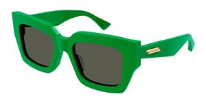 BOTTEGA VENETA BV1212S | Damen-Sonnenbrille | Eckig | Fassung: Kunststoff Grün | Glasfarbe: Grün