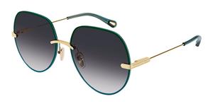 chloesunglasses Chloe Sunglasses Sonnenbrillen für Frauen CH0135S 001 T58 145 Gold
