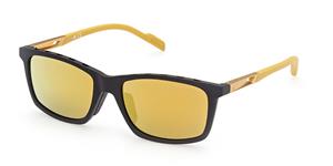 ADIDAS SP0052 | Herren-Sonnenbrille | Eckig | Fassung: Kunststoff Schwarz | Glasfarbe: Gelb