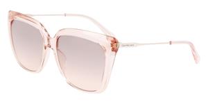 CALVIN KLEIN CKJ22601S | Damen-Sonnenbrille | Butterfly | Fassung: Kunststoff Rosa | Glasfarbe: Grau