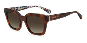 KATE SPADE CAMRYN/S | Damen-Sonnenbrille | Eckig | Fassung: Kunststoff Havanna | Glasfarbe: Braun