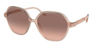 MICHAEL KORS MK2186U | Damen-Sonnenbrille | Eckig | Fassung: Kunststoff Beige | Glasfarbe: Braun