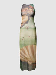 REVIEW Maxi-jurk met motiefprint