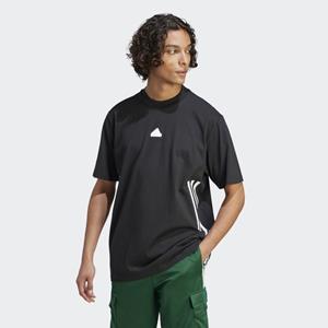 adidas Future Icons 3-Streifen T-Shirt Schwarz