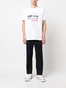 APC graphic-print cotton T-shirt - Wit