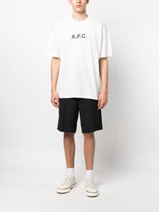 APC T-shirt met logoprint - Wit