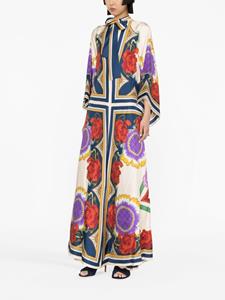 La DoubleJ Magnifico floral-print maxi dress - Beige