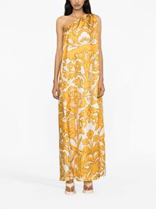 La DoubleJ Roy floral-print silk maxi dress - Beige
