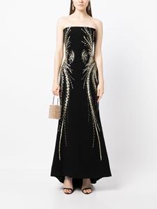 Saiid Kobeisy Maxi-jurk met kralen - Zwart