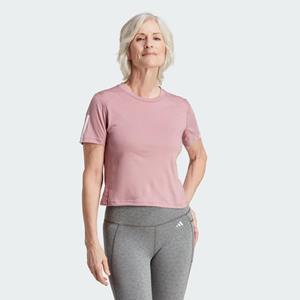 adidas Train Essentials Train Cotton 3-Streifen Crop T-Shirt Rosa