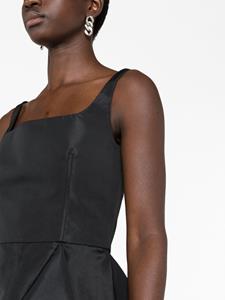 Alexander McQueen asymmetric flared dress - Zwart
