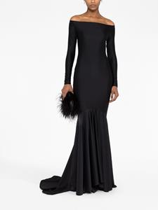 Atu Body Couture off-shoulder flared gown - Zwart